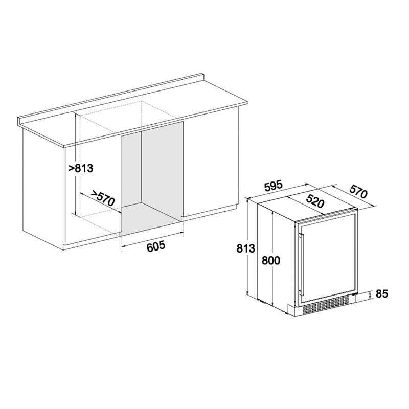 Temptech Oslo OX60DX-24 vinskap