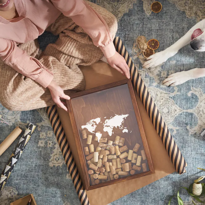 Hovedbilde Corkbox Valnøtt Travel m/print (standard)