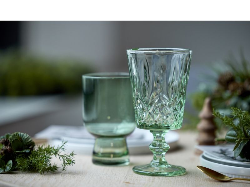 Lyngby Sorrento vinglass grønn 4-pk