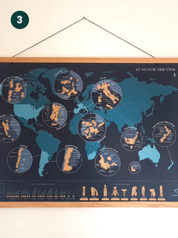 Magnetisk treplakatramme til skrapekart  73 cm